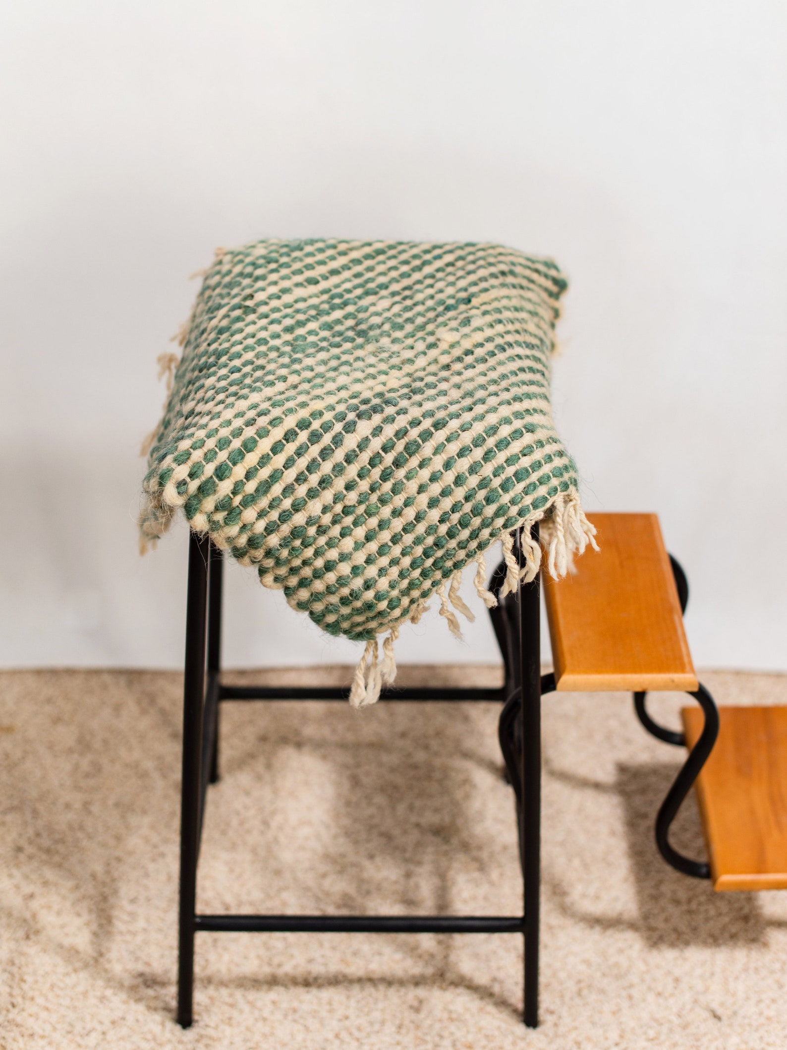 Wool Chair Pad Seat Cover Woven Chair Throw Saddle Seat Stool Etsy