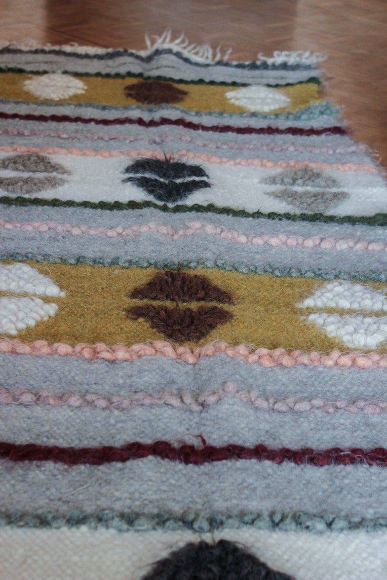 Wool Rug Nordic Scandinavian Rug 100 Wool Area Rug Woolen Rug Etsy Canada