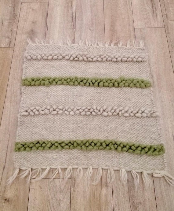 Rustic area rug Weighted rugs for living room Scandinavian handmade rug 100% Wool Carpet Floor rugs Heavy woven lizhnyk