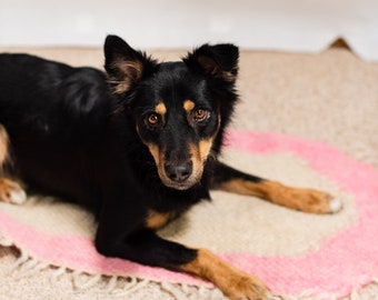 Woll-Haustier-Matte Teppich Hundeteppich Haustier-Läufer Wolldecke Hundebett Bio-Wolle-Katzenmatte Hundebett Decken Kleiner handgewebter Teppich Heimtierbedarf