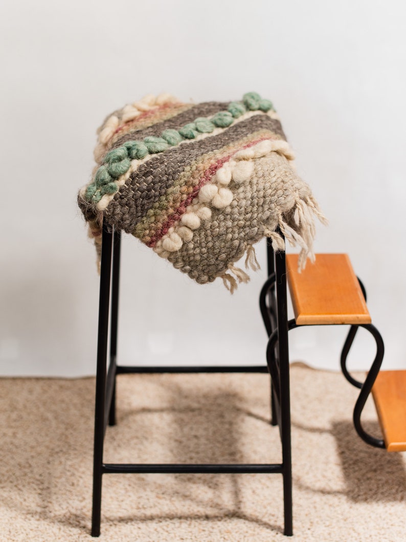 Wool Chair Pad Seat Cover Woven Chair Throw Saddle Seat Stool Etsy