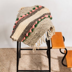 Throw Saddle Seat Stool Wool Chair Pad Seat Cover Woven Chair Cushion Garden Dining Chair Seat Pad Scandinavian Kitchen Dining Decor