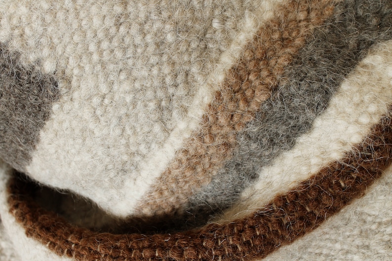 Warm Wool Throw Blanket Plaid Indoor Outdoor Brown Blanket for Etsy