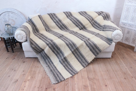 Hand Woven Throw Blanket Heavy Handmade 100% Natural Blanket | Etsy