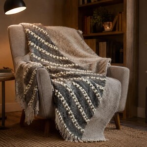 Handwoven pure wool rugs, Swedish Gray Wool living room modern rug, Scandinavian rug runner, Handmade woven carpet, Sheep wool rug rag image 15