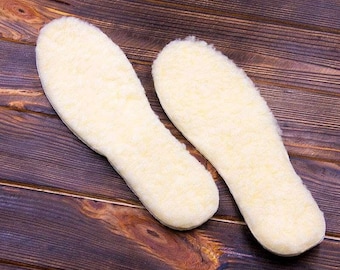Organic lambs wool insoles for women, Handmade wool boot insoles for men, Warm womens wool insoles, House shoes sheepskin wool insoles women