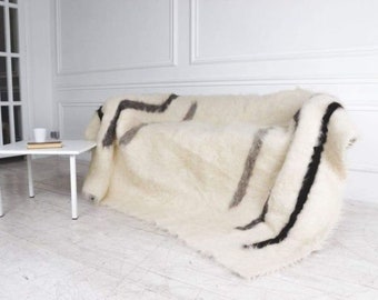 Tagesdecke sofa aus natürliche Wolle Bettüberwurf schwere qualität, Marokkanische Orientalische berber, Moderne Berberdecke Dicke Wolldecken