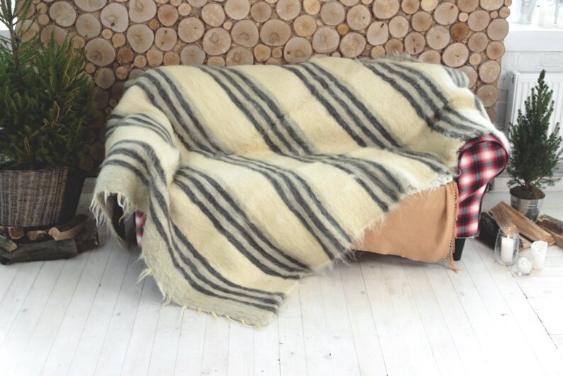 Hand Woven Throw Blanket Heavy Handmade 100 Natural Blanket Etsy