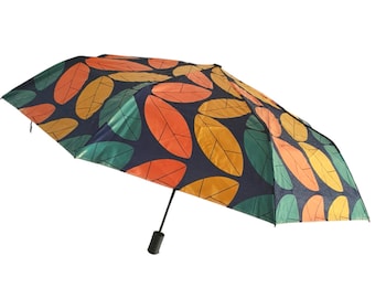 Color Changing Leaf Umbrella: Automatic Compact Stormproof Design