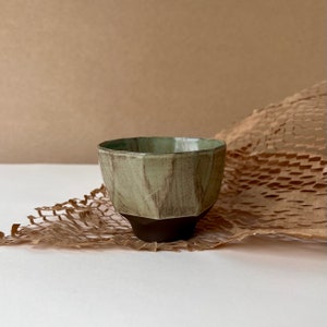 Stoneware Handleless Tea Cup, Handmade Stoneware Tumbler, Rustic Stoneware Cup, Gift For Tea Lover, Japanese Tea Cup, Chinese Tea Cup