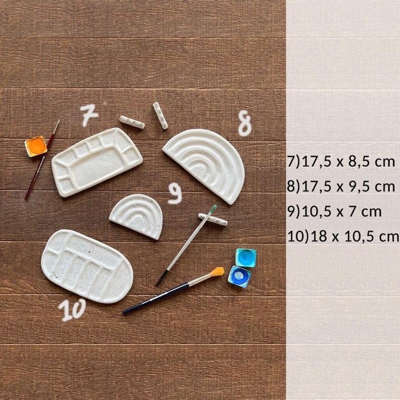 Handmade Paint Palettes Watercolor Paint Palette and Brush Etsy