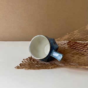 Handmade Porcelain Mug with Handle, Microwave Safe Coffee Cup, Handmade Pottery Mug, Studio Pottery Mug, Unique Handmade Mug image 3