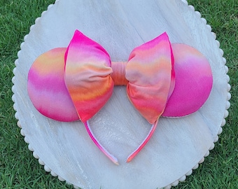 Pink and Orange Tie Dye Mouse Ears, Festival of the Arts  display picture 1
