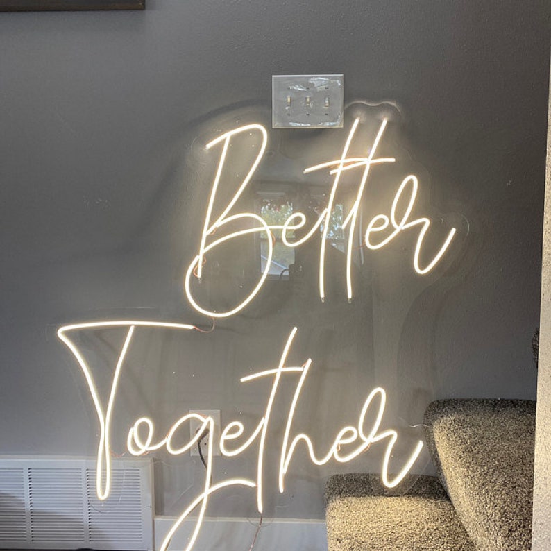 Wedding Custom Neon Wedding Neon Sign Personalized Wedding Etsy