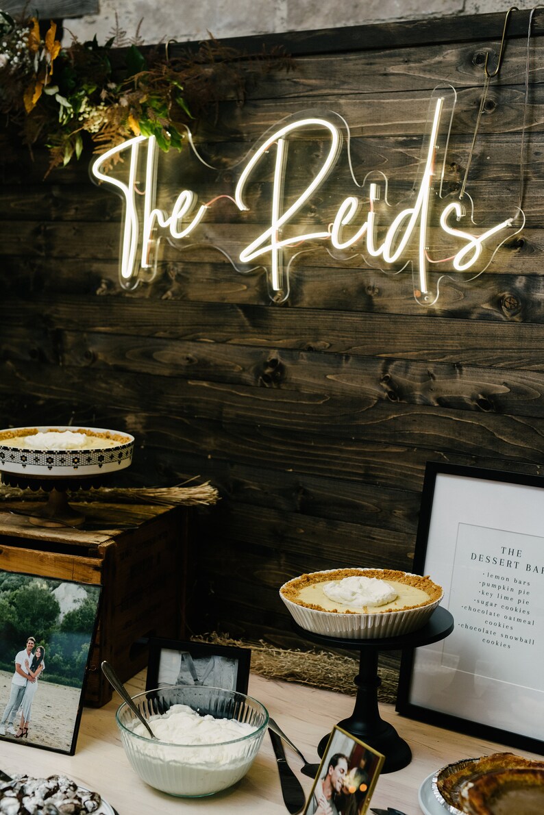 Wedding Custom Neon Wedding Neon Sign Personalized Wedding Etsy