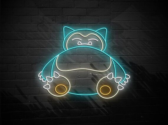 Snorlax Anime Custom Led Neon Sign Pokemon Lovers Neon Light - Etsy