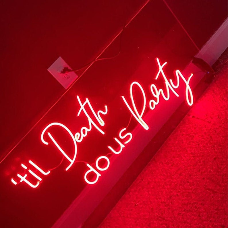 Wedding Custom Neon Wedding Neon Sign Personalized Wedding Etsy