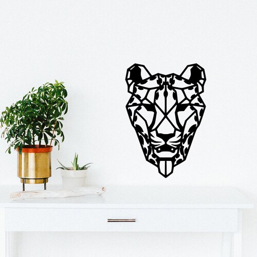 Geometric Zebra Head Wooden Wall Art Home Nursery Animal Etsy