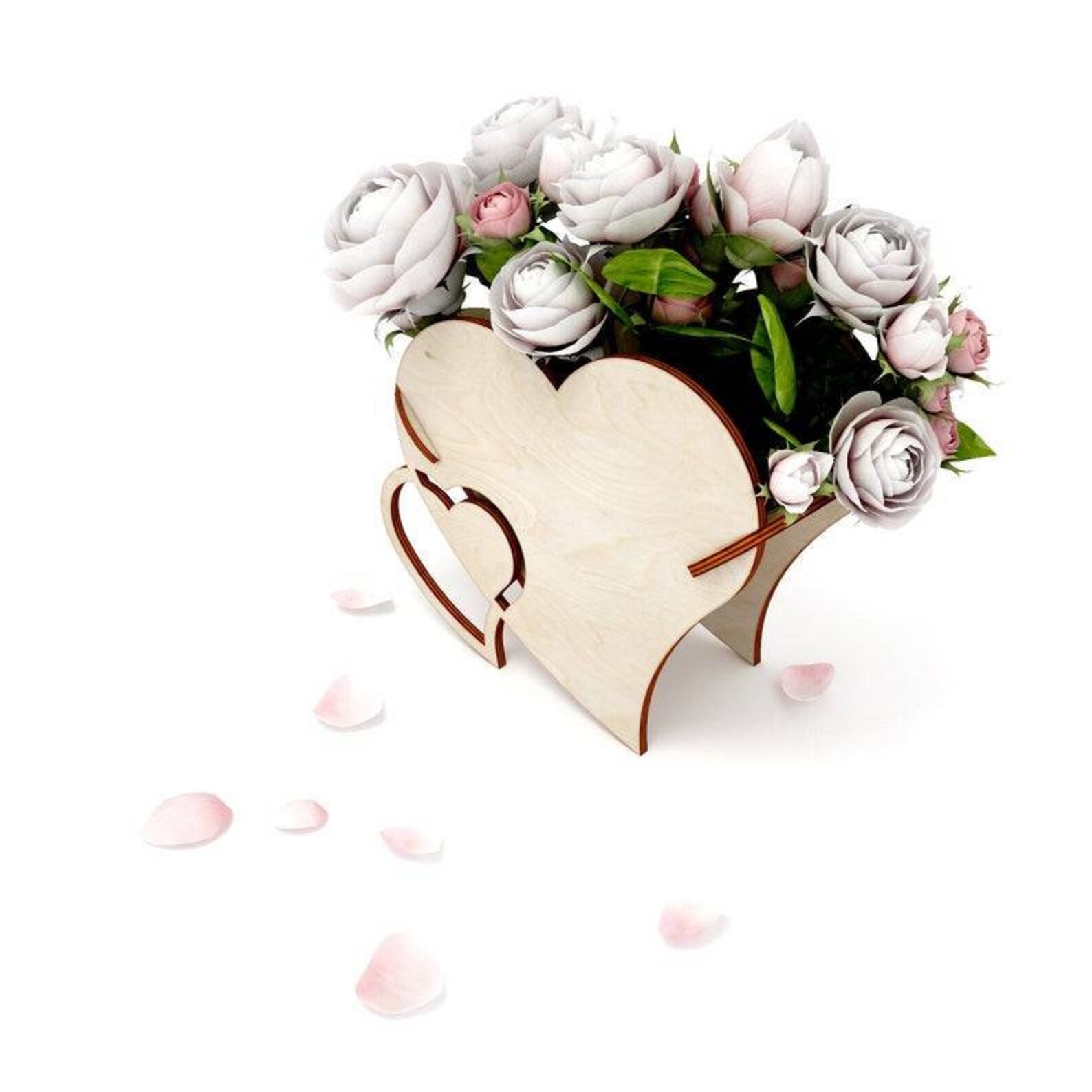 Wooden Flower Vase Flower Box Floral Box Floral Vase Laser Etsy