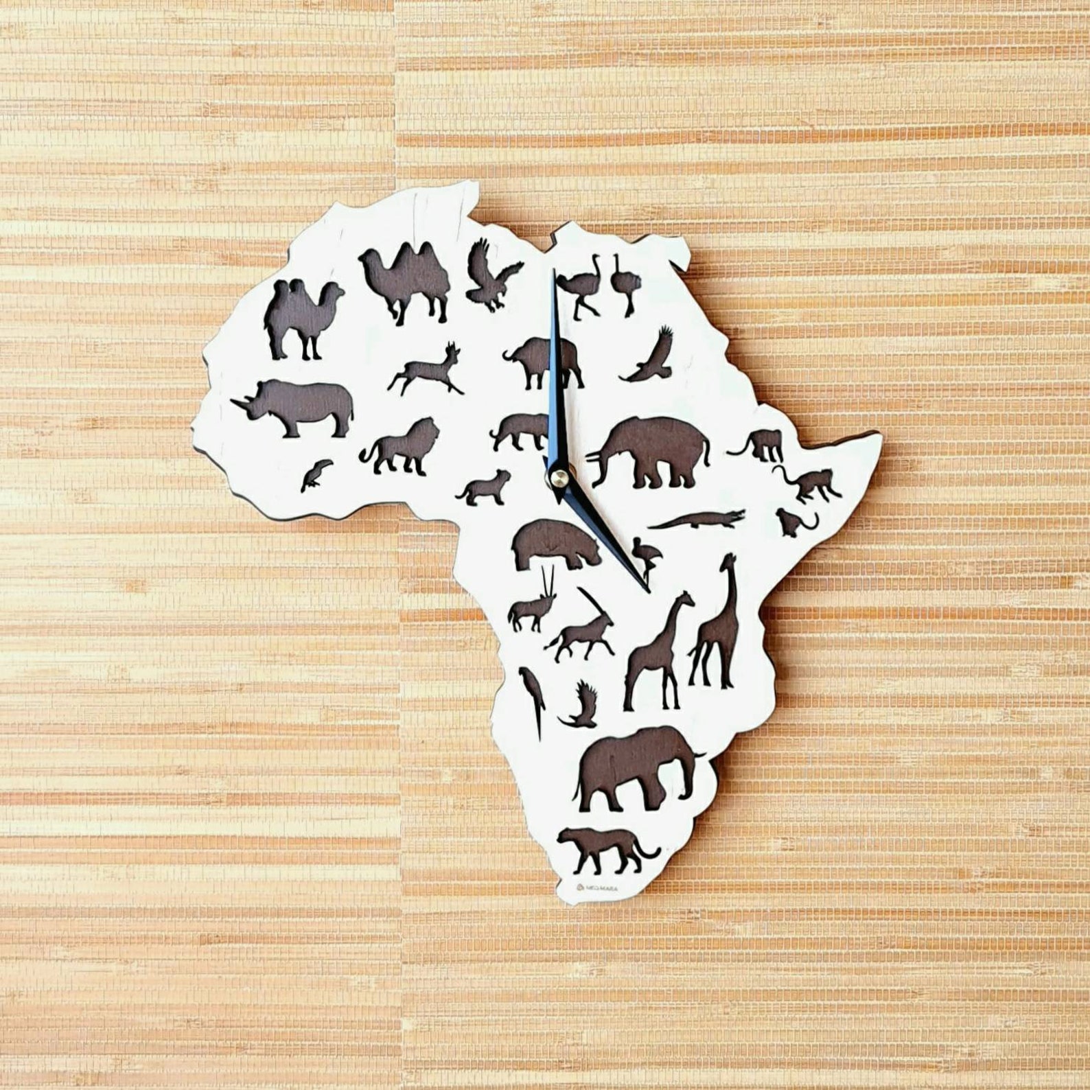 Africa Wall Clock Multilayer Custom Colors Africa Art Etsy UK