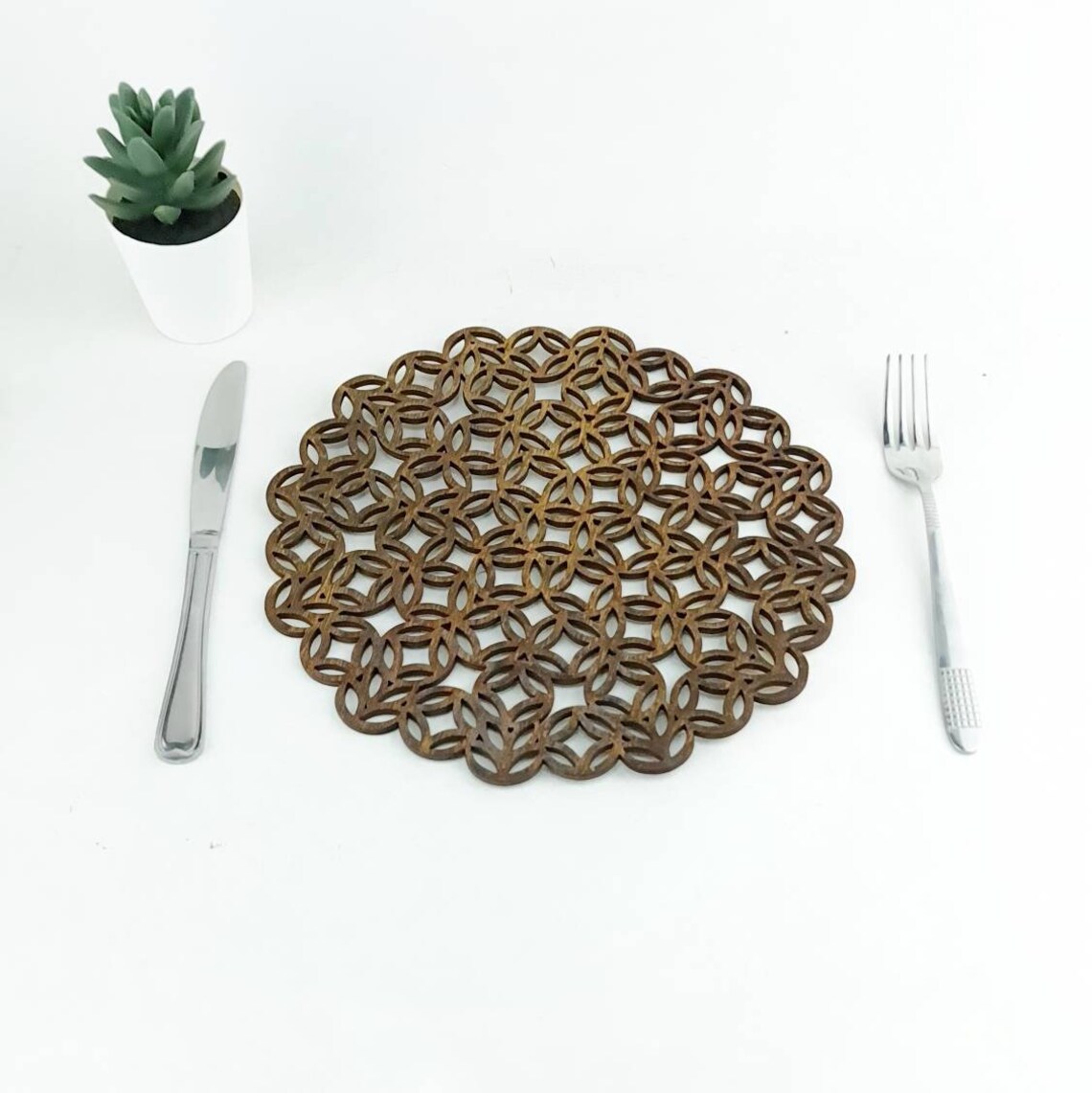 Wooden Placemats set of 2 Plate Placemats Table Decor Etsy