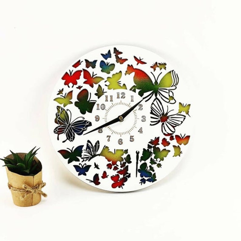 Wooden Kitchen Wall Clock Kitchen Clock Wall Clock Wall Etsy