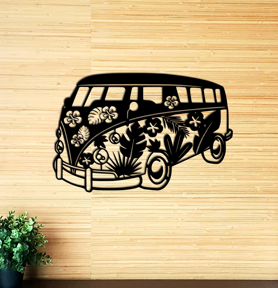 Camper Van Wall Art Wooden Hippie Van Wall Decor Wooden Etsy