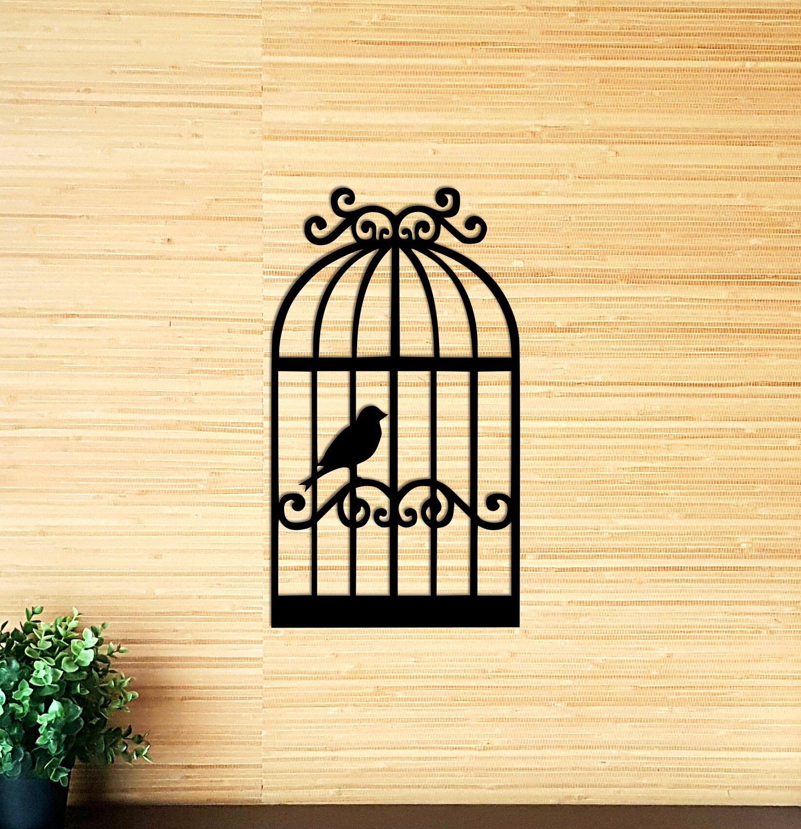 Wooden Bird Cage Wall Decor Wooden Animal Decor Home Decor Etsy