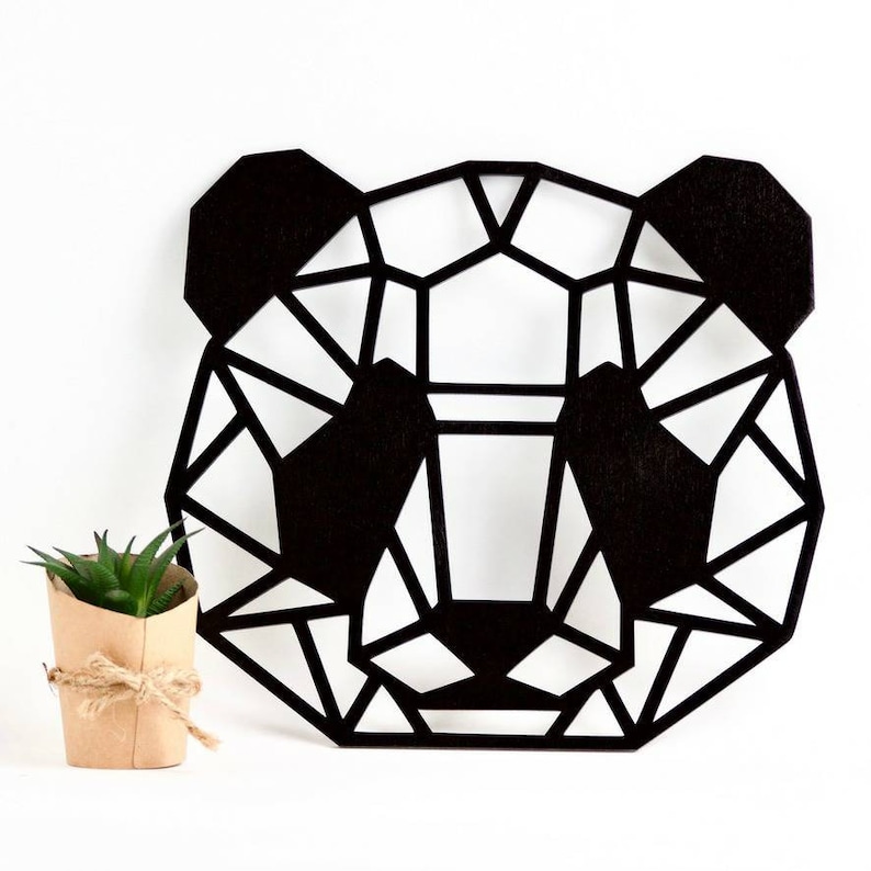 Geometric Wall Art Geometric Wooden Rabbit Wall Decor Etsy