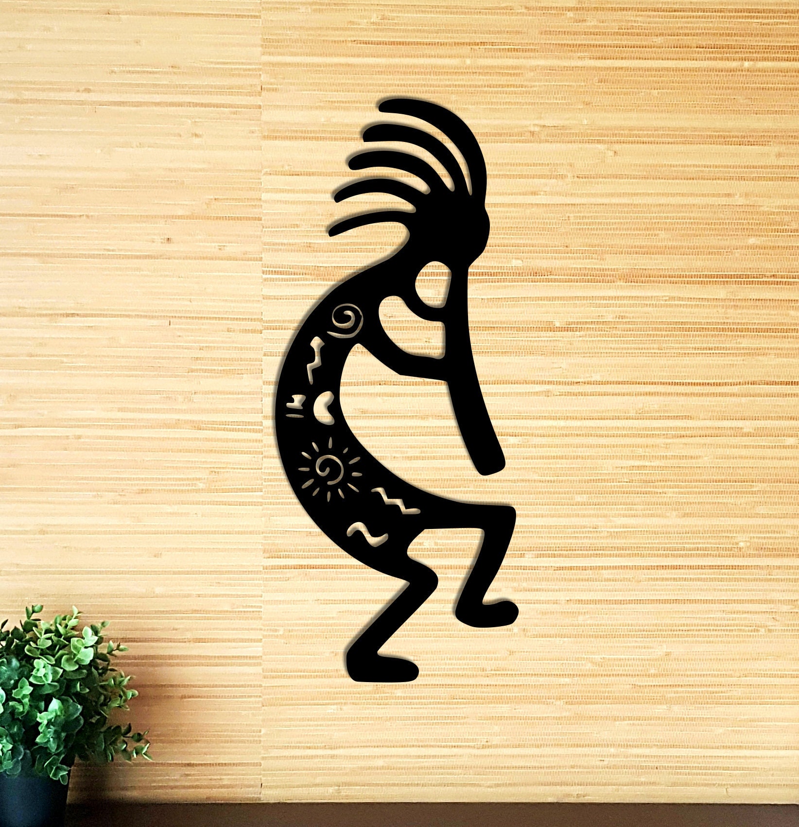 Kokopelli Flute Player Wall Art Wooden Native Wall Decor Etsy