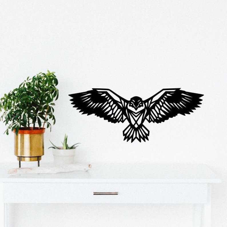 Wooden Geometric Eagle Eagle Wall Art Wooden Wall Decor Etsy