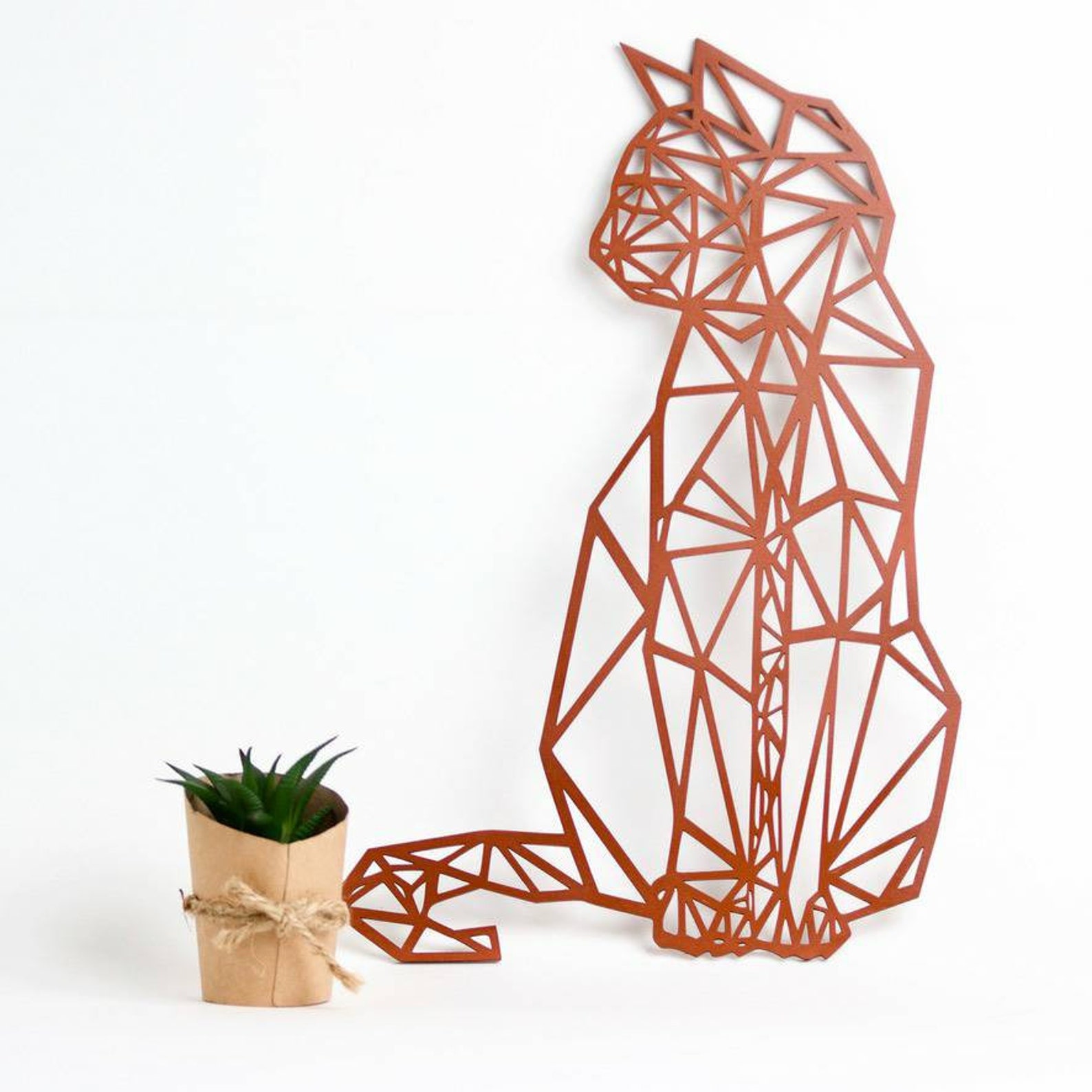 Wooden Geometric Wolf Wolf Wall Art Wooden Wall Decor Etsy