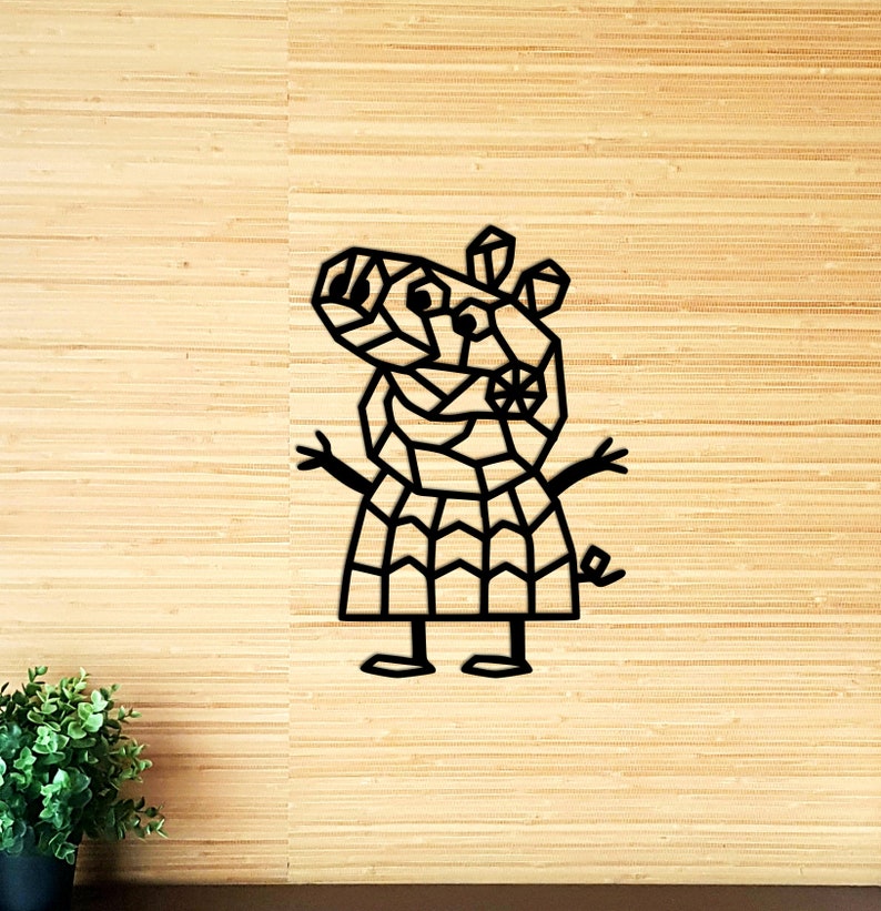 Peppa Pig Wall Decor Peppa Pig Wall Art Cartoon Wall Art Etsy