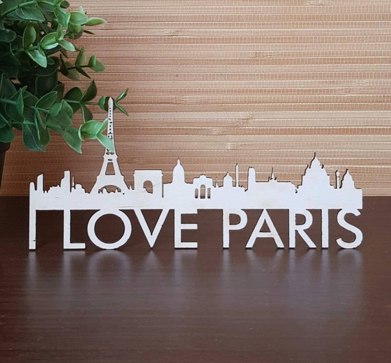 Wooden Paris Sign Silhouette Table Decor Wall Decor Wooden - Etsy