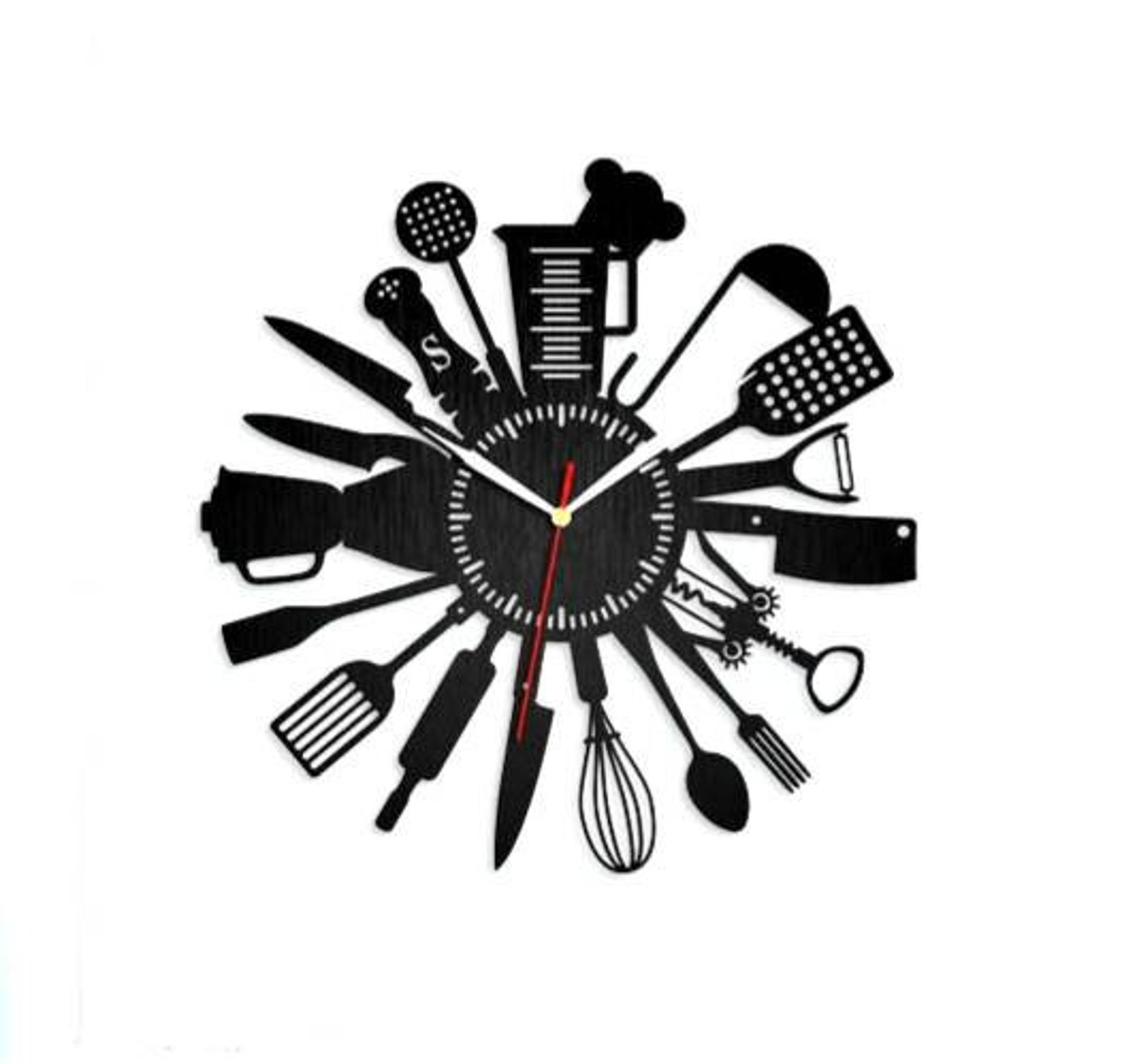 Wooden Kitchen Wall Clock Kitchen Clock Wall Clock Wall Etsy