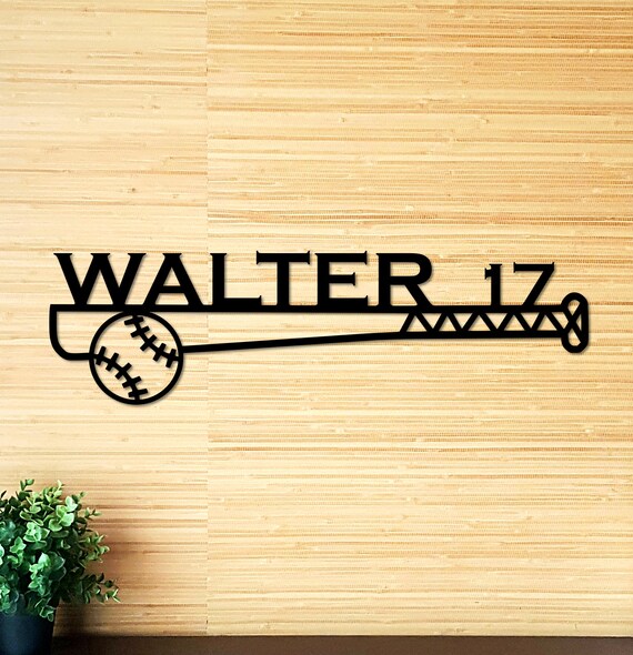 Custom Name Sign Baseball Bat Name Sign Personalized Etsy