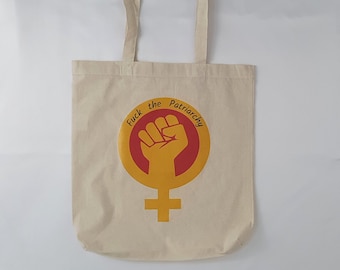 Fuck the Patriarchy,Female Power,Girl Power,Jute Bag,Feminism,Female Symbol,Venus Symbol,Tote Bag,Gift,Christmas Gift