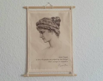 Hypatia, philosophy quote, feminist, room decoration, strong women, feminism, wall art, quote decoration, motivational saying, quote poster, office decoration