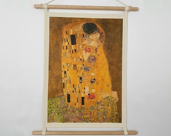 Wall decoration, The Kiss, Gustav Klimt, office decoration, birthday gift, room decoration, home decoration, room decoration, room decoration, apartment decoration, gift for her