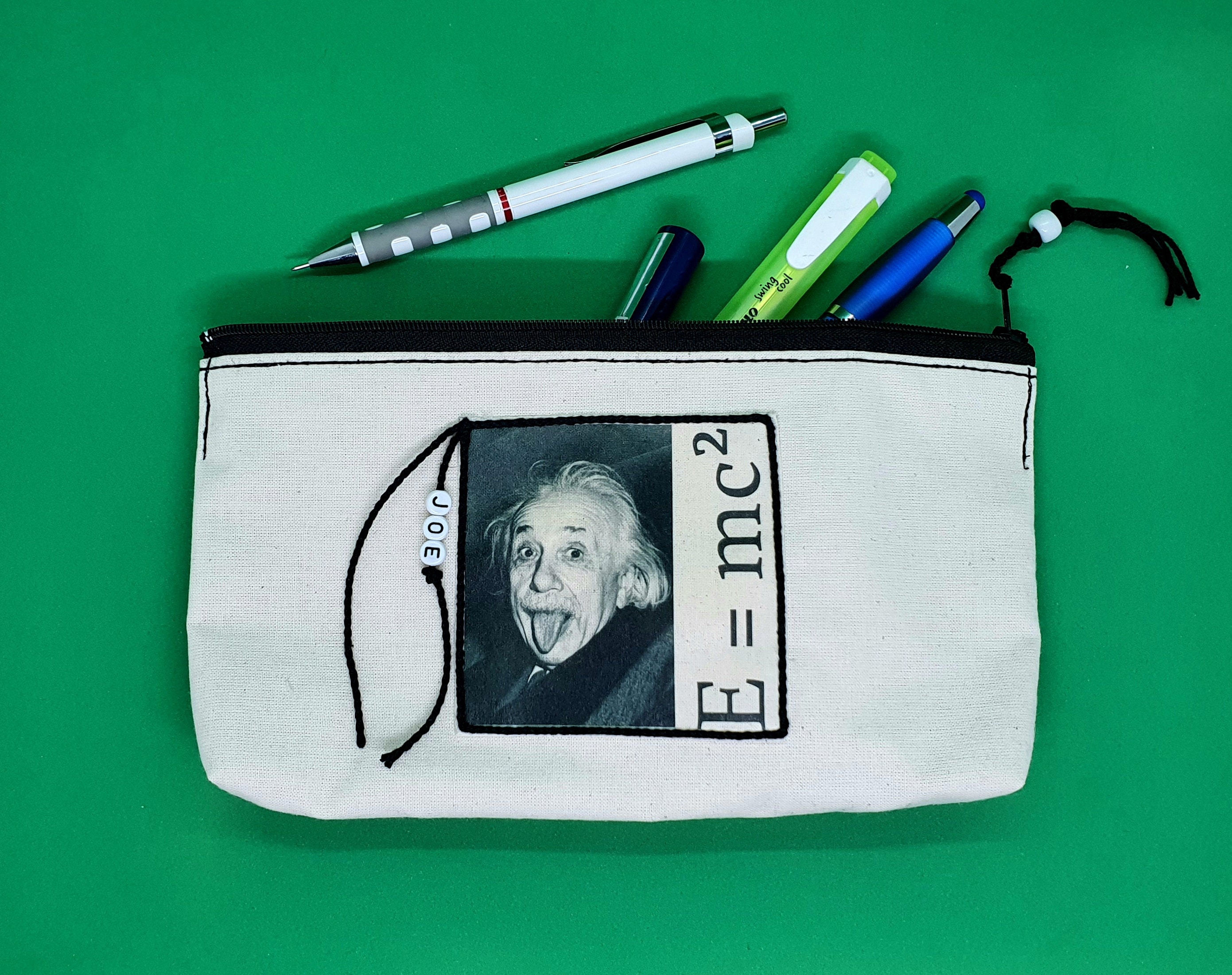 Albert Einstein, personalized bag, pencil case, pencil case, pencil case,  student case, pencil case, gift for students, gift for her