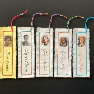 Bookmark for book lovers, bookworm gift, William Shakespeare, Franz Kafka, gift for literature, small gift for bookworms