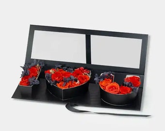 I Love You gift box - fillable with a clear lid & ribbon tie -  Great for flowers, chocolates or any other treats - comes ready to fill!