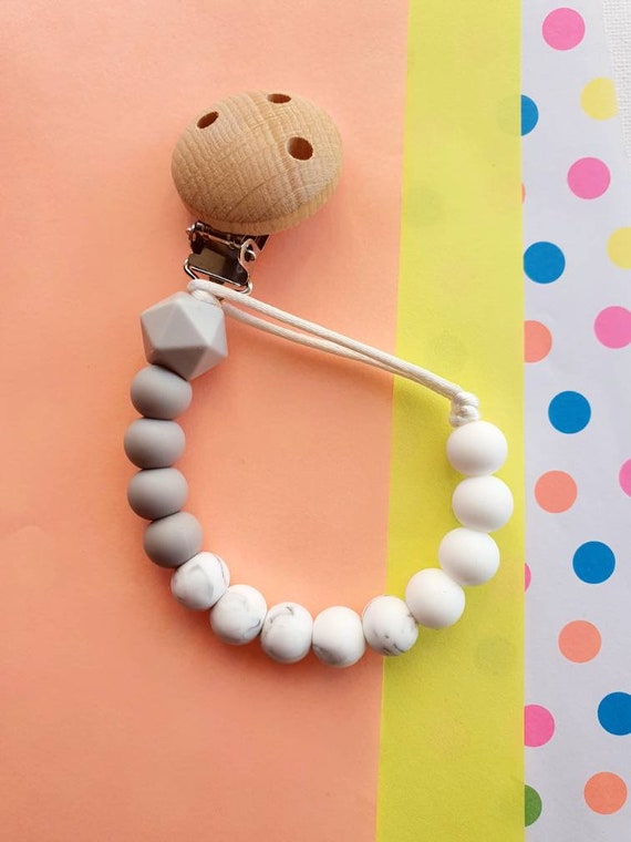 Grey Dummy Clips Grey Marble Dummy Clips Dummy Chains Etsy