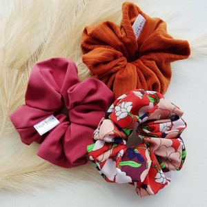 Scrunchies, hair accessories, wholesale scrunchies, standard size scrunchies, XL scrunchies