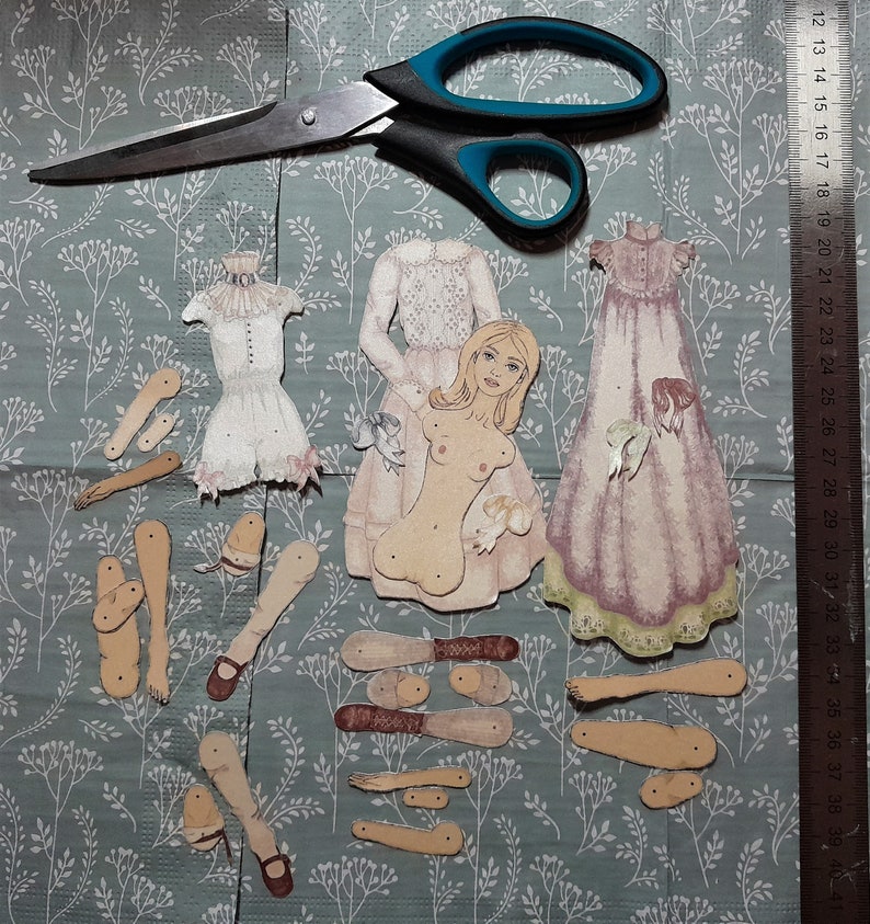 Digital Paper Doll Palina Movable Doll for Cut Out Dress - Etsy