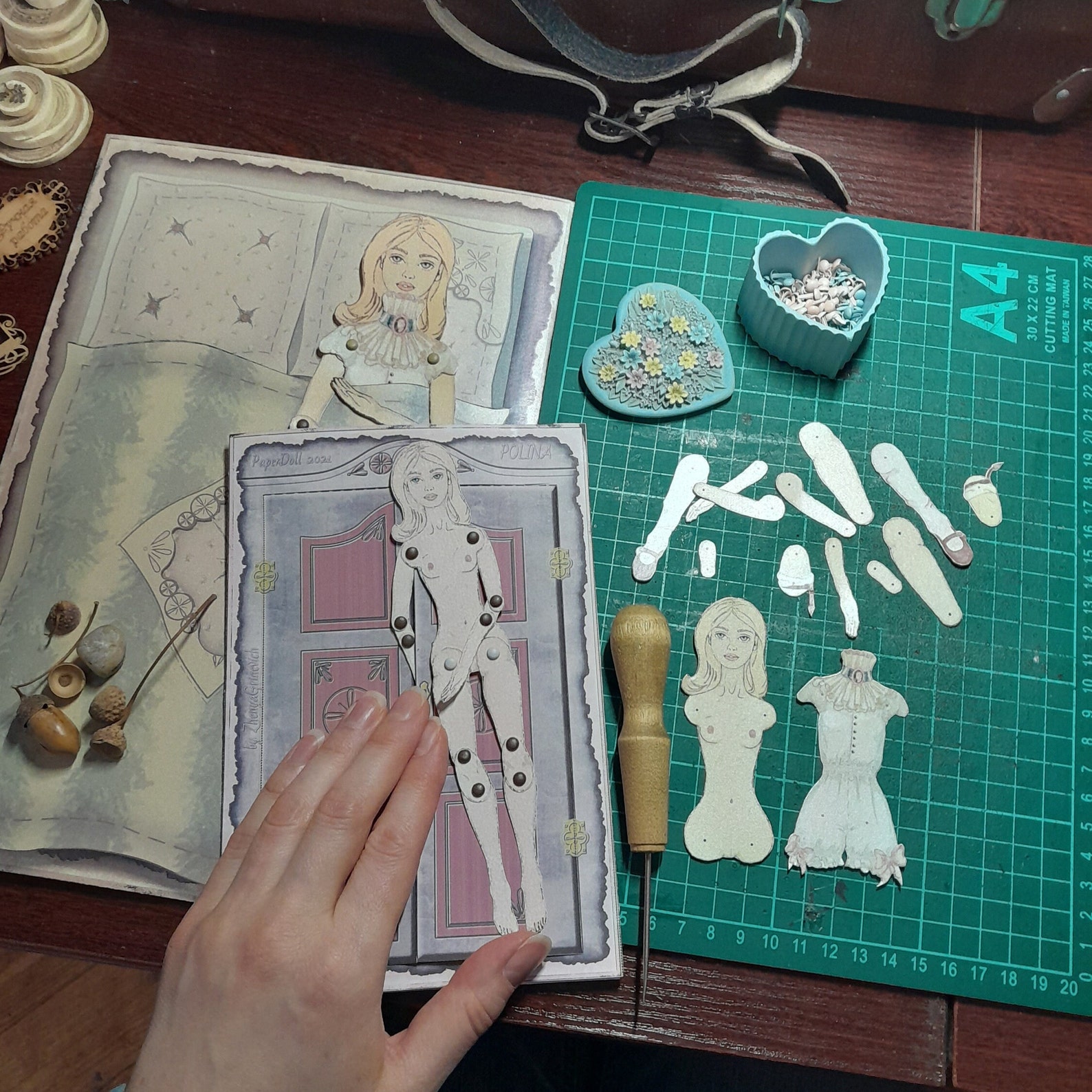 Digital Paper Doll Palina Movable Doll for Cut Out Dress - Etsy
