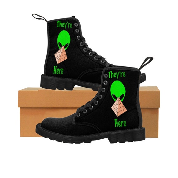green canvas boots