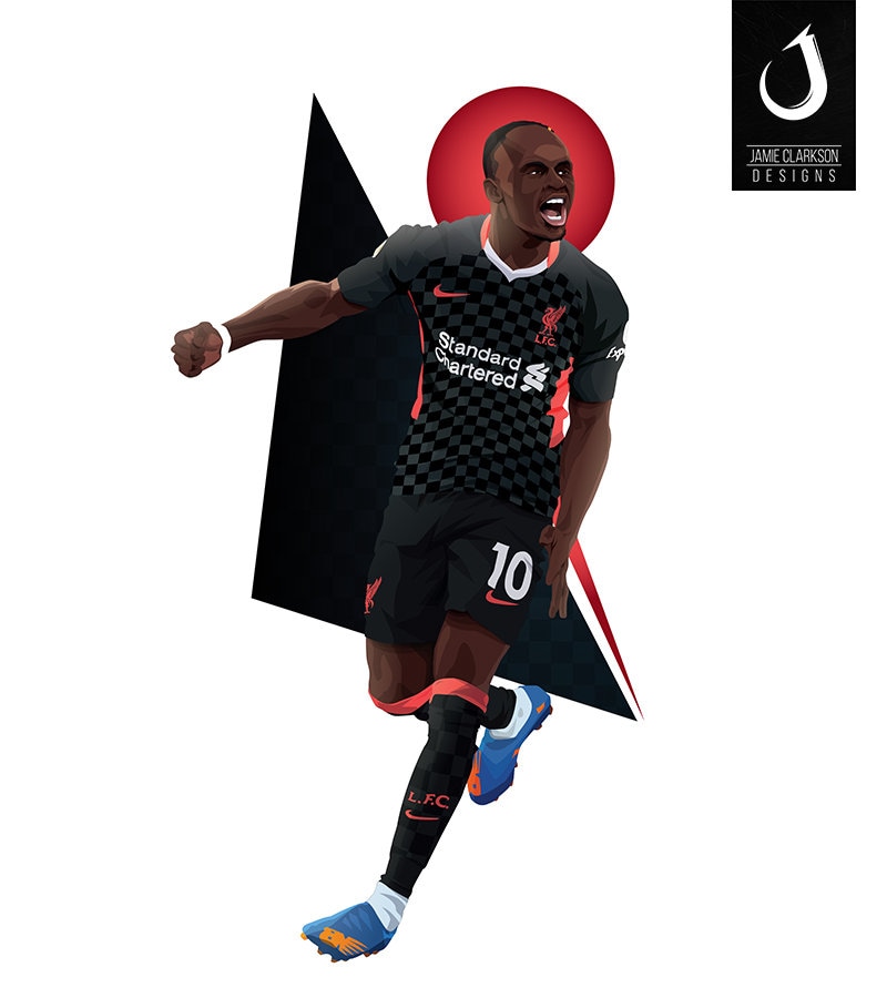 Sadio Mane Illustration Art Print Kit Variants Available | Etsy