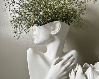 Half face | Head Human Face Portrait | Gift for Her | Statue | home decor | bestseller