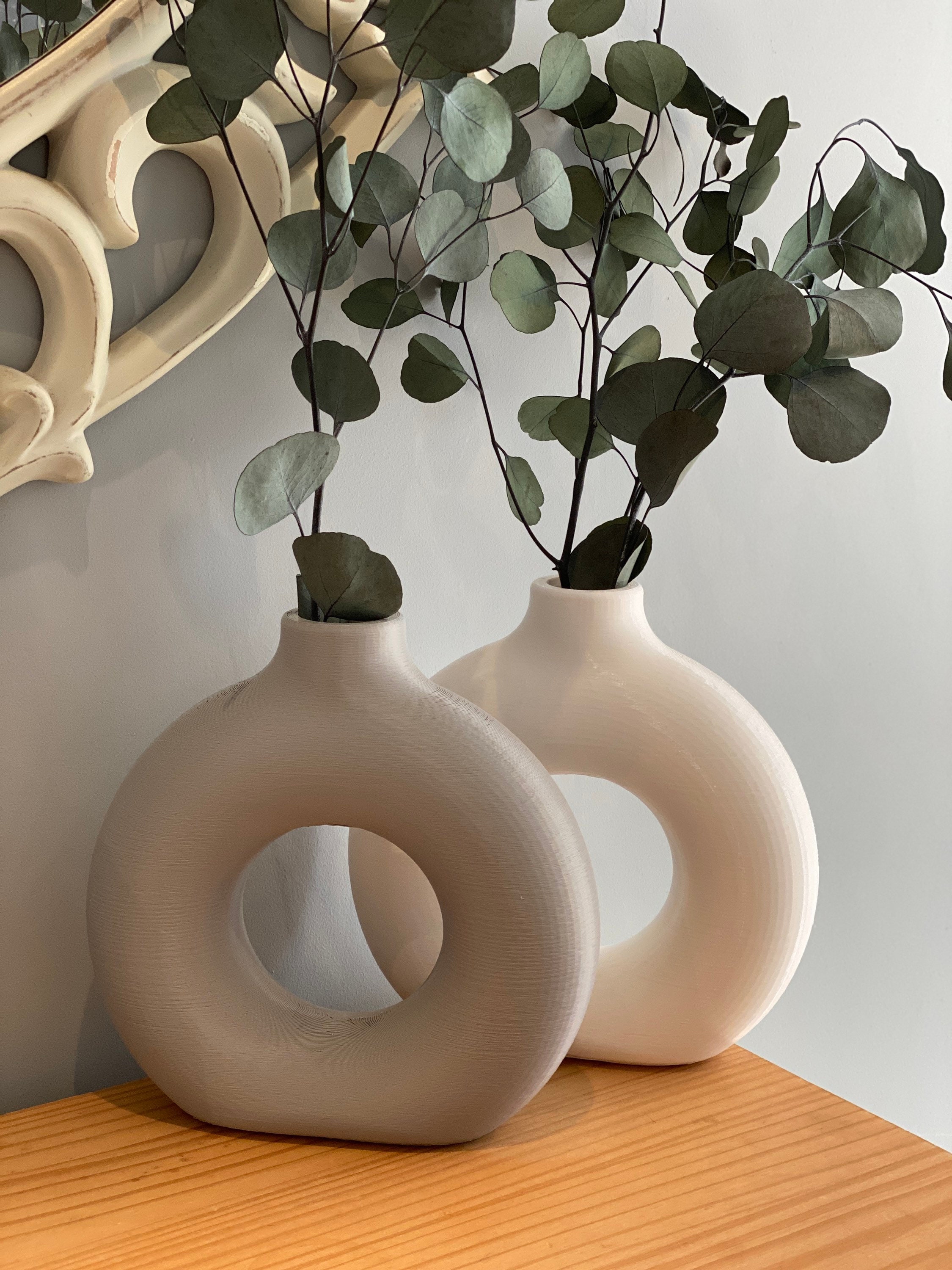 Donut Vase Nordische Flache Vase Minimalistische Etsy
